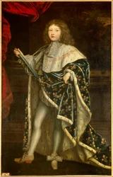 Portrét Ludvíka XIV. jako dítěte (1638 - 1715) v posvátném kostýmu