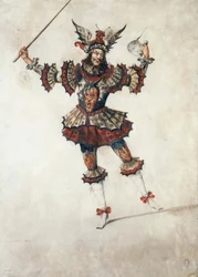 Baletní kostým kouzelníka, cca 1654 (kvaš)