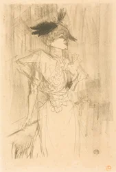 Slečna Marcelle Lenderová, stojící