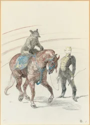 V cirkuse: Medvědí práce na panelu, 1899
