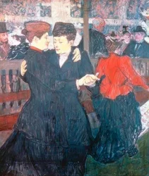 V Moulin-Rouge. Dva tanečníci