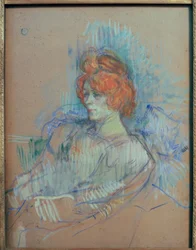 Žena sedí