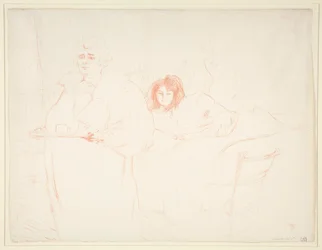 Žena s podnosem, Snídaně, Madame Baron a Mademoiselle Popo (Žena s podnosem, Snídaně, Madame Baron a Mademoiselle Popo), ze série Elles