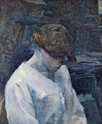 La Rousse v bílé halence, 1889