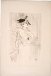 Slečna Marcelle Lenderová, stojící