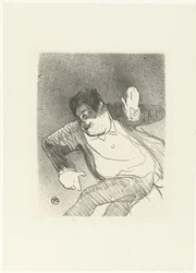 Portret van komiek Caudieux tančí v kasinu Petit Kasino Caudieux Petit Koncertní kavárna (název série)