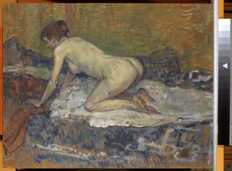 Dřepící akt s rezavými vlasy, 1897