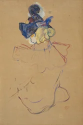 Sedící žena zezadu - Studie pro Au Moulin Rouge, 1892.
