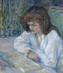 Čtenář par Toulouse-Lautrec, Henri, de (1864-1901). Olej na kartonu, rozměr: 68x61