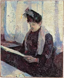 Žena v kavárně