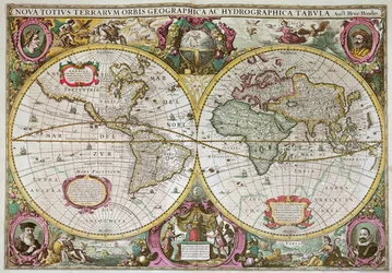 Nová pozemní a vodní mapa celé Země, 1630
