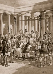 „Nářek Britonů“, ilustrace z „Dějin národa“