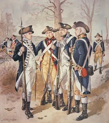 Pěchotní uniformy (americké) kontinentální armády z let 1779-83