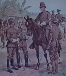 Španělsko-americká válka 1898, američtí vojáci, nasazený Gen Lawton, velitel druhé divize, 5. armádní sbor, na Kubě