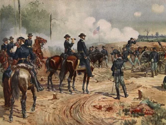 Obléhání Atlanty, 28. července – 2. září 1864 (barevné lito)