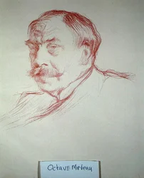 Octave Mirbeau (1848-1917) 1901 (červená křída na papíře)