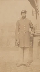 Carte-de-visite neidentifikovaného vojáka Unie, 1862-1884.