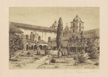 Zahrada, mise Santa Barbara, 1888.