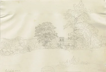 Eccleshall Village: kresba perem, nd [1788-1855] (kresba)