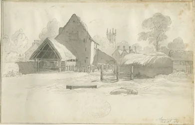 Shenstone - Farm: sépie kresba, nd [1788-1855] (kresba)