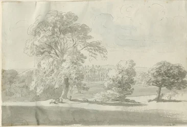 Shenstone - Little Aston Hall: perokresba, nd [1788-1855] (kresba)