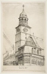 Pošta, Middle Dutch Church, z „Výjevů starého New Yorku“