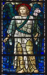 Buckland, St Mary, Lowndes & Drury, Henry Holiday, Archanděl Gabriel, 1918
