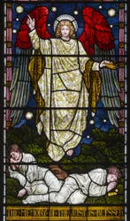 Kirkstall, St Stephen, Heaton Butler & Bayne, Henry Holiday, The Memory Of The Just is Blessed, Přísloví Kapitola 10, Verse 7, c.1870