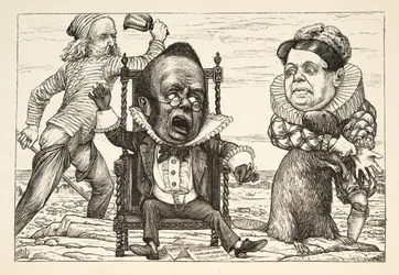 Jeho strach byl tak velký, že jeho vesta zbělela“ z The Hunting of the Snark, Agony in Eight Fits, od Lewise Carrolla, hospoda. 1876