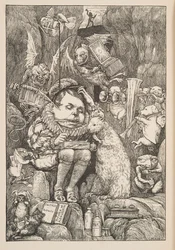 Bobr přinesl papír, portfolio a pera, hospoda. 1876.
