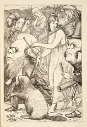 Pronásledovat to s vidličkami a nadějí“, z The Hunting of the Snark, Agony in Eight Fits, Lewis Carroll, pub. 1876