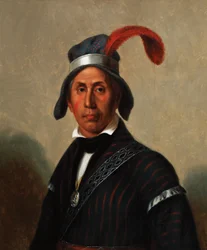 Yaha Hajo, Šílený vlk (Creek) 1836 (olej na plátně)