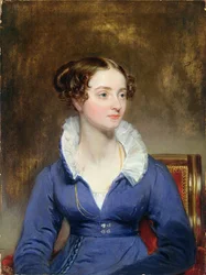 Mladá žena v modrých šatech, c.1825