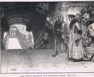 Odjezd krále Jindřicha z hradu Henningham 1506