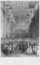 Guildhall. Instalace primátora dne 8. listopadu, c1841