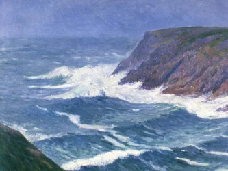 Île de Groix, pobřežní krajina, vjezd do přístavu Saint-Nicolas, 1908