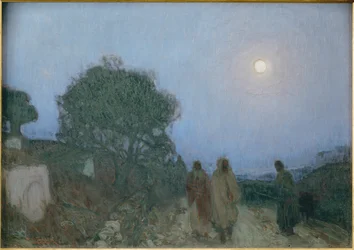 Kristus a jeho učedníci na cestě do Betánie (malba na plátně)