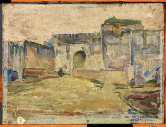 Uliční scéna, Tanger (Crenelated Architecture)