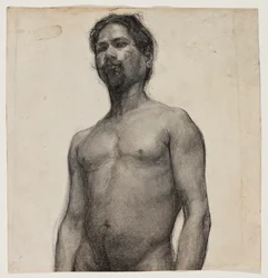 Studie černošského muže, kolem roku 1891