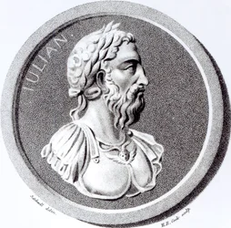 Portrét Didia Juliana, z „Dějiny úpadku a pádu Římské říše“, svazek 7, strana 137. od Edwarda Gibbona, 1808