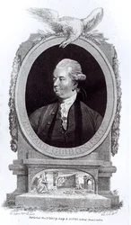 Portrét Edwarda Gibbona z knihy "Dějiny úpadku a pádu říše římské", I. díl, autor Edward Gibbon, 1808.