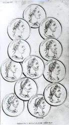 Portréty římských císařů, z „Dějiny úpadku a pádu Římské říše“, svazek I, od Edwarda Gibbona, 1808