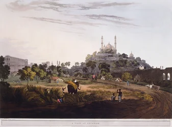Pohled na Lucknow, 1824