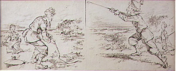 The Golfer Disturbed by a Windy Blast, ilustrace z časopisu 