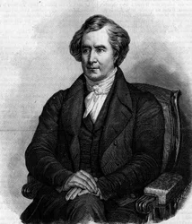 Portrét Francoise Araga (1786-1853), francouzského astronoma, fyzika a politika. (Z obrazu Henriho Scheffera). Rytina v "" Příroda: přehled věd a jejich aplikací v umění a průmyslu "" ze dne 6. března 1886.