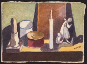 Osvětlená krbová římsa, kolem roku 1930