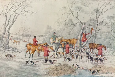 Treeing The Fox, c1800, 1922