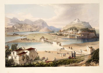 San Sebastián, ze „Skic krajiny v baskických provinciích Španělska s výběrem národní hudby“, vydáno 1838
