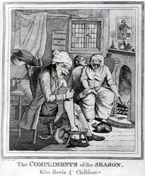 The Compliments of the Season, Kibe Heels und Chillblains, kolem roku 1785