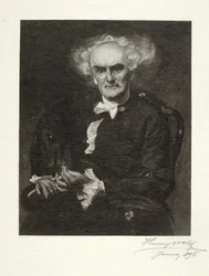 Joseph Jefferson jako "Dr. Pangloss"